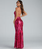 You'll be the best dressed in the Lila Formal Open-Back Sequin Mermaid Dress as your summer formal dress with unique details from Windsor.