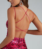 You'll be the best dressed in the Lila Formal Open-Back Sequin Mermaid Dress as your summer formal dress with unique details from Windsor.