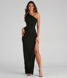 Adora Formal One-Shoulder Ruched Dress provides a stylish spring wedding guest dress, the perfect dress for graduation, or a cocktail party look in the latest trends for 2024!