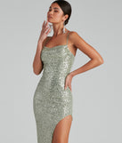 Fatima Sequin Cowl Neck Bodycon Formal  Green Prom Dress is a gorgeous pick as your 2023 prom dress or formal gown for wedding guest, spring bridesmaid, or army ball attire!