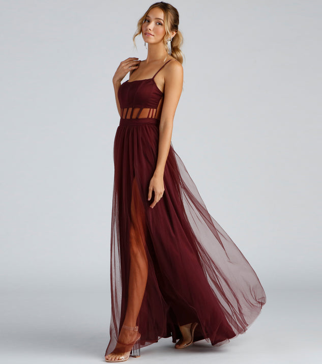 Kim Mesh Corset Tulle Formal Dress