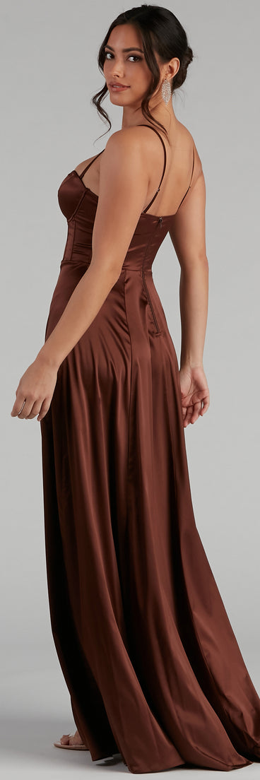 Jaxine Formal Satin Corset Dress | Windsor Jaxine Formal Satin Corset Dress | Windsor