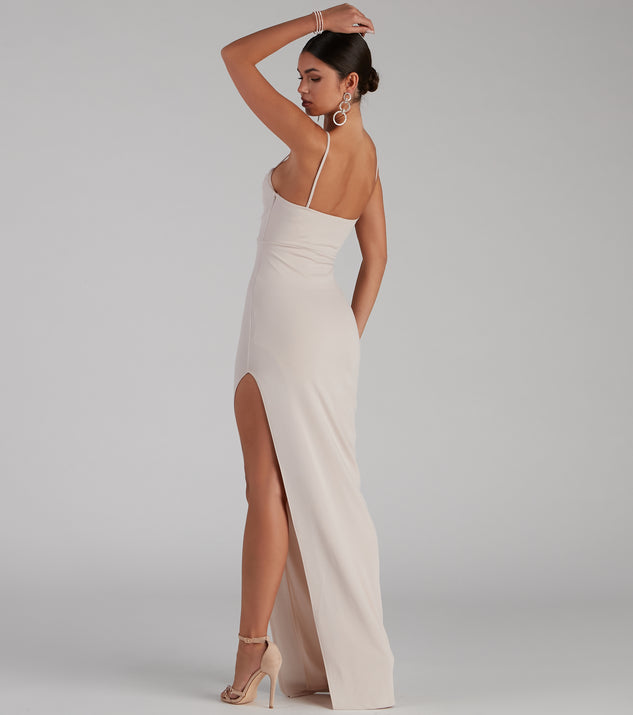 Lola High Slit Crepe Dress | Windsor Lola High Slit Crepe Dress | Windsor