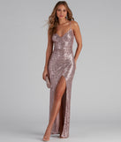 The Jewel Formal High Slit Sequin Dress is a gorgeous pick as your 2023 prom dress or formal gown for wedding guest, spring bridesmaid, or army ball attire!