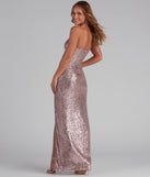 The Jewel Formal High Slit Sequin Dress is a gorgeous pick as your 2023 prom dress or formal gown for wedding guest, spring bridesmaid, or army ball attire!