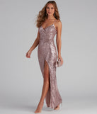 The Jewel Formal High Slit Sequin Dress is a gorgeous pick as your 2023 prom dress or formal gown for wedding guest, spring bridesmaid, or army ball attire!