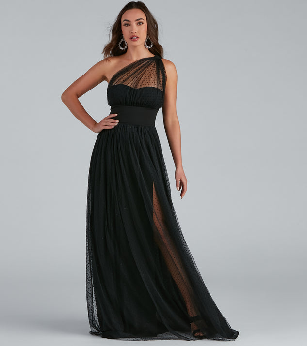 Jessy Swiss Dot Cowl A-Line Formal Dress creates the perfect summer wedding guest dress or cocktail party dresss with stylish details in the latest trends for 2023!