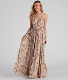 Veronica Formal Floral Chiffon A-Line Dress creates the perfect summer wedding guest dress or cocktail party dresss with stylish details in the latest trends for 2023!