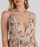 Veronica Formal Floral Chiffon A-Line Dress creates the perfect summer wedding guest dress or cocktail party dresss with stylish details in the latest trends for 2023!