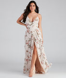 Geneviève Floral Chiffon Wrap Dress creates the perfect summer wedding guest dress or cocktail party dresss with stylish details in the latest trends for 2023!