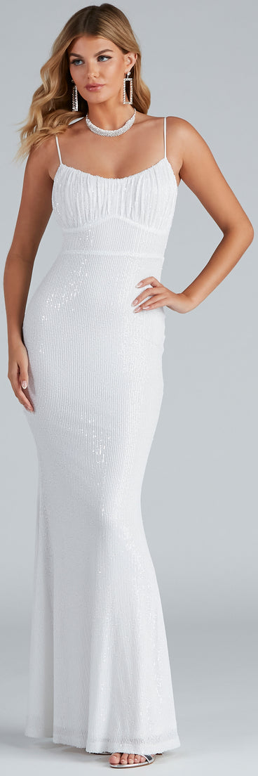 Martha Formal Sequin Long Dress is a stunning choice for a bridesmaid dress or maid of honor dress, and to feel beautiful at Prom 2023, spring weddings, formals, & military balls!