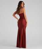 The Christa Formal Cutout Satin Dress is a gorgeous pick as your 2023 prom dress or formal gown for wedding guest, spring bridesmaid, or army ball attire!