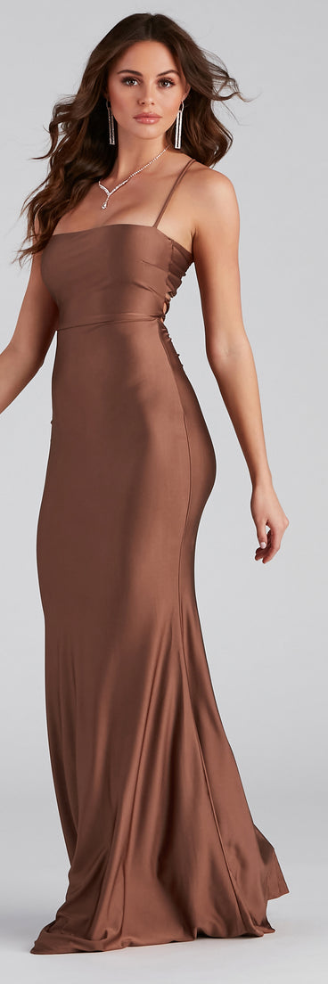 Gisel Formal X-Back Long Dress creates the perfect summer wedding guest dress or cocktail party dresss with stylish details in the latest trends for 2023!