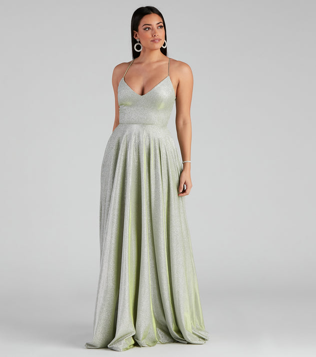 Palmer Formal Glitter Lace Dress