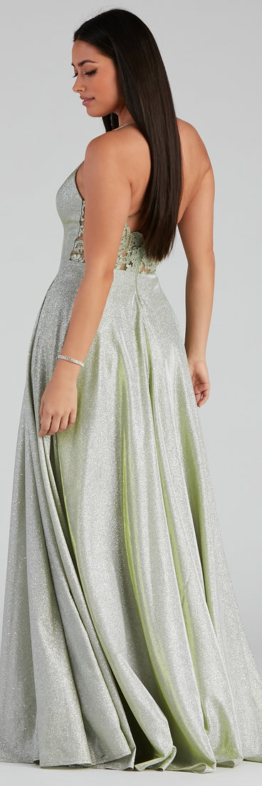 Palmer Formal Glitter Lace Dress creates the perfect summer wedding guest dress or cocktail party dresss with stylish details in the latest trends for 2023!