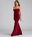 Cassidy Strapless Trumpet Formal Dress creates the perfect summer wedding guest dress or cocktail party dresss with stylish details in the latest trends for 2023!