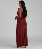 Keira Glitter Knit High Slit Formal Dress creates the perfect summer wedding guest dress or cocktail party dresss with stylish details in the latest trends for 2023!