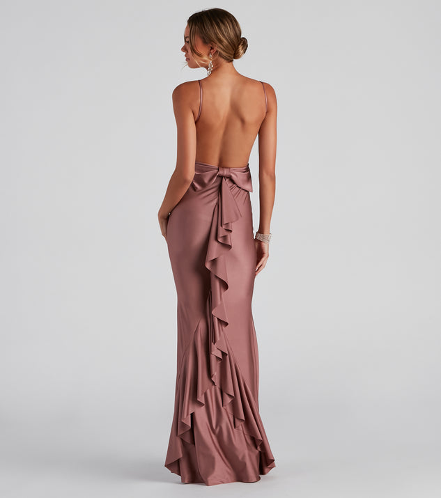 Meadow Formal Open Back Ruffled Dress