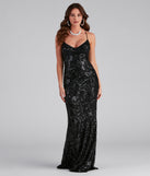 Marleigh Formal Sequin Scroll Dress is a gorgeous pick as your 2024 prom dress or formal gown for wedding guests, spring bridesmaids, or army ball attire!