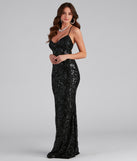 Marleigh Formal Sequin Scroll Dress is the perfect prom dress pick with on-trend details to make the 2024 dance your most memorable event yet!