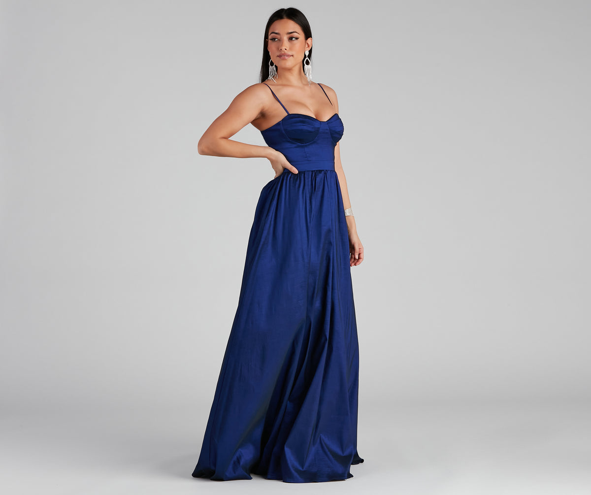 Helen Formal Bustier A-Line Long Dress & Windsor
