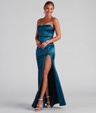 Maisie Satin Corset Mermaid Formal Dress creates the perfect summer wedding guest dress or cocktail party dresss with stylish details in the latest trends for 2023!