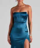 Maisie Satin Corset Mermaid Formal Dress creates the perfect summer wedding guest dress or cocktail party dresss with stylish details in the latest trends for 2023!