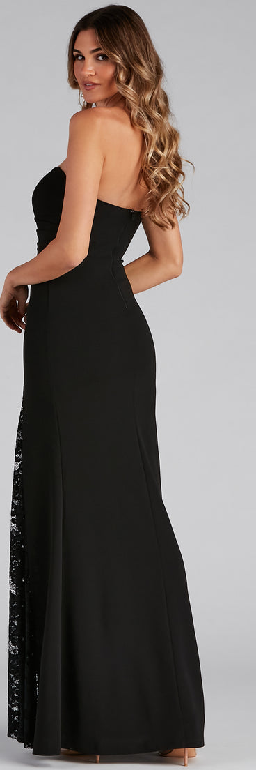 Clyde Formal Crepe Corset Lace Mermaid Dress creates the perfect summer wedding guest dress or cocktail party dresss with stylish details in the latest trends for 2023!