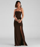 Rya Formal One Shoulder High Slit Dress creates the perfect summer wedding guest dress or cocktail party dresss with stylish details in the latest trends for 2023!