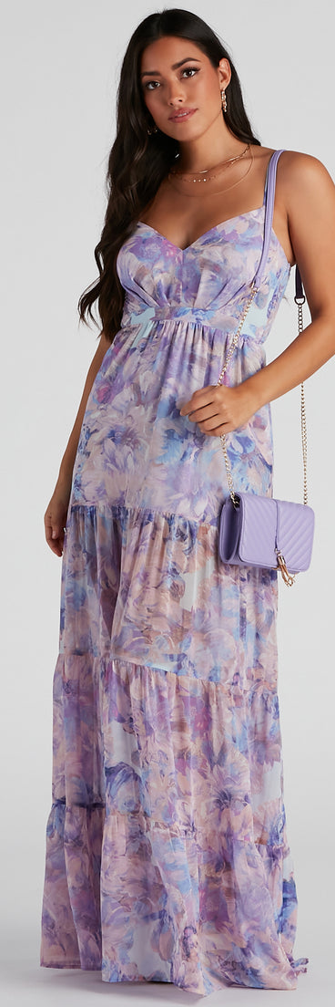 Kris Formal Floral Chiffon Dress creates the perfect summer wedding guest dress or cocktail party dresss with stylish details in the latest trends for 2023!