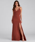 Chloe Lace-Up Back Formal  Orange Prom Dress is a gorgeous pick as your 2023 prom dress or formal gown for wedding guest, spring bridesmaid, or army ball attire!