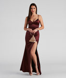 Edith Formal Satin V-Notch Dress creates the perfect summer wedding guest dress or cocktail party dresss with stylish details in the latest trends for 2023!