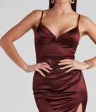 Edith Formal Satin V-Notch Dress creates the perfect summer wedding guest dress or cocktail party dresss with stylish details in the latest trends for 2023!