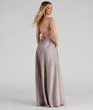 The Edna Formal Glitter Lace-Up Dress is a gorgeous pick as your 2023 prom dress or formal gown for wedding guest, spring bridesmaid, or army ball attire!