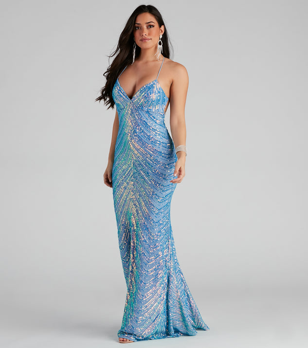 Petra Formal Iridescent Sequin Dress & Windsor