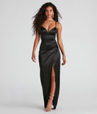 Kairi Formal Satin A-Line Dress creates the perfect summer wedding guest dress or cocktail party dresss with stylish details in the latest trends for 2023!