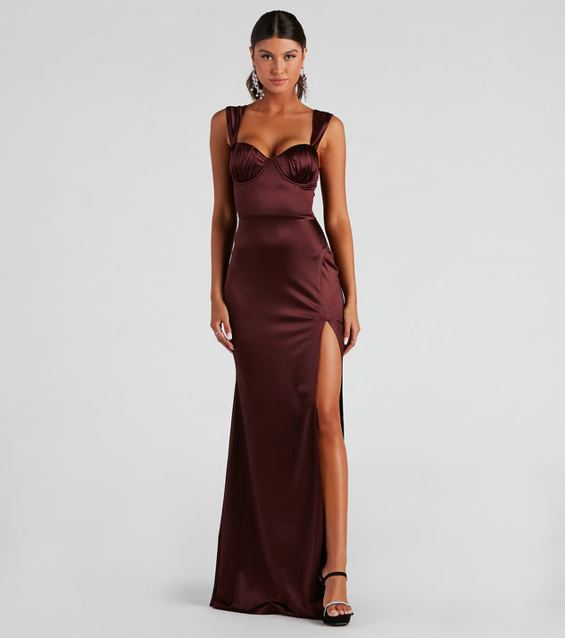 Catrina Formal Satin Sweetheart Dress Windsor