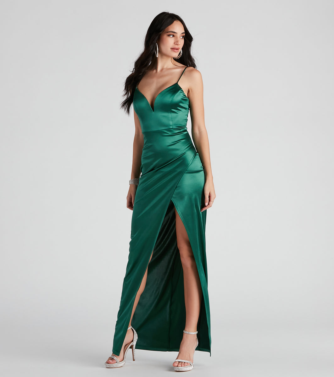 Kairi Formal Satin A-Line Dress & Windsor