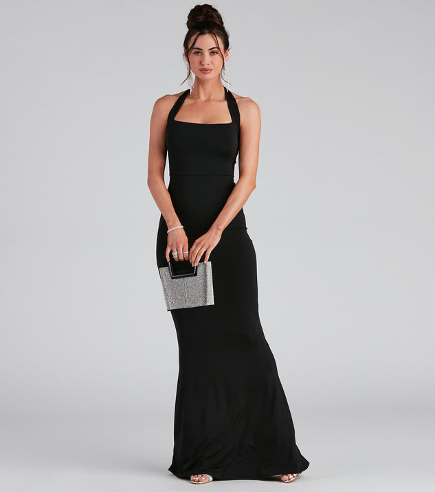 Kippa Formal Slim Halter Dress creates the perfect summer wedding guest dress or cocktail party dresss with stylish details in the latest trends for 2023!
