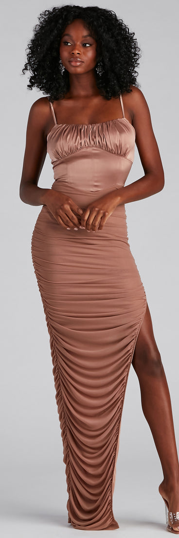 Myka Formal Square Neck Mesh Dress creates the perfect summer wedding guest dress or cocktail party dresss with stylish details in the latest trends for 2023!