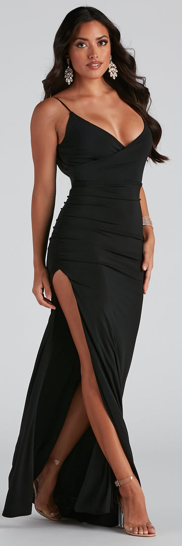 Jill Formal Cowl Back A-Line Dress creates the perfect summer wedding guest dress or cocktail party dresss with stylish details in the latest trends for 2023!