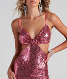The Athena Formal Cutout Sequin Dress is a gorgeous pick as your 2023 prom dress or formal gown for wedding guest, spring bridesmaid, or army ball attire!