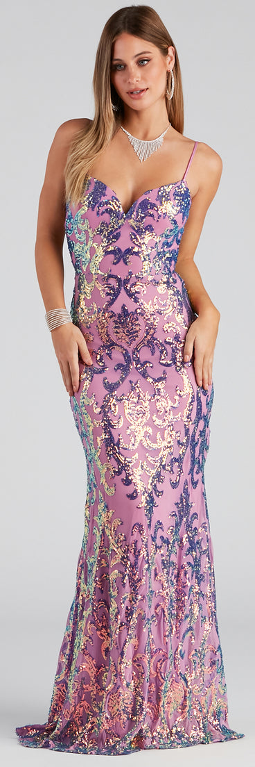 Kazia Formal Lace Up Sequin Dress creates the perfect summer wedding guest dress or cocktail party dresss with stylish details in the latest trends for 2023!
