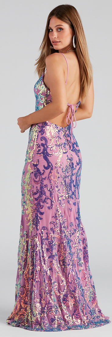 Kazia Formal Lace Up Sequin Dress creates the perfect summer wedding guest dress or cocktail party dresss with stylish details in the latest trends for 2023!