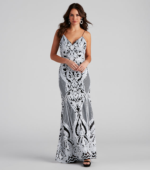 Lilian Formal Sequin Low Back Dress Lilian Formal Sequin Low Back Dress