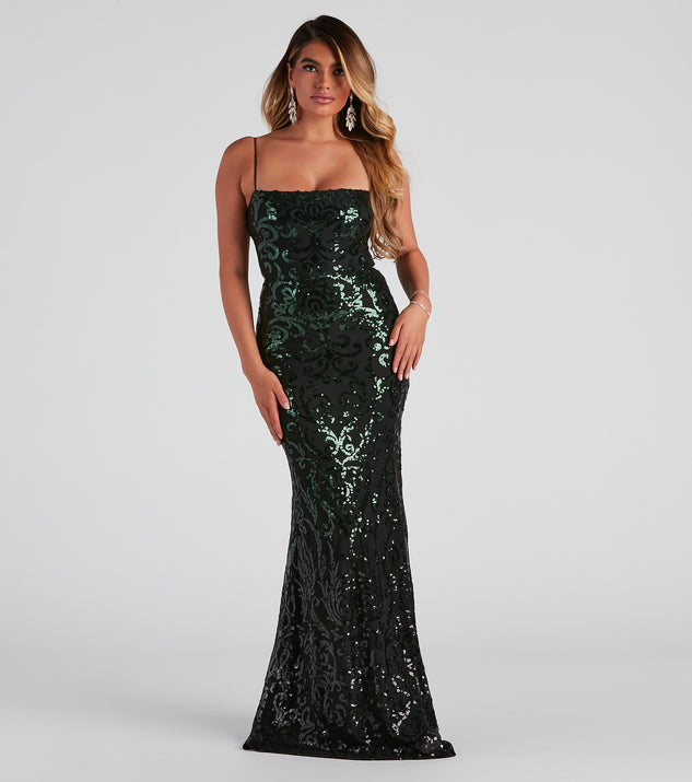 Meara Formal A-Line Sequin Dress & Windsor