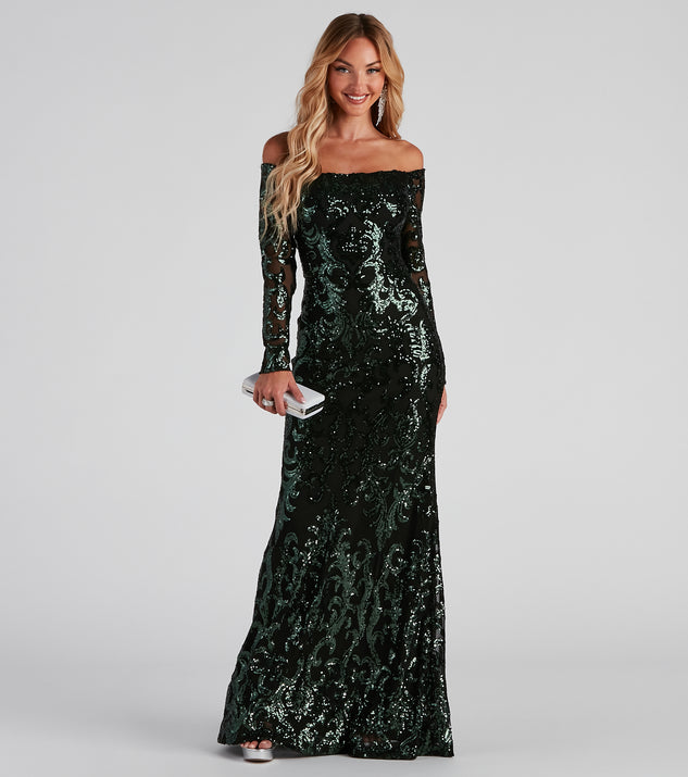 eris formal sequin scroll dress Windsor Haven Formal Sequin Scroll Halter Dress