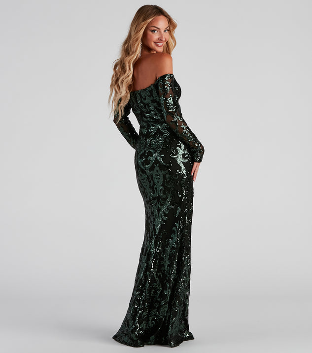 salma formal sequin scroll print dress Isador Size:Large (Dress Size 10-14) gonna a pieghe Red Multi We want to sparkle