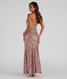 Kass Formal Ombre Sequin Dress creates the perfect summer wedding guest dress or cocktail party dresss with stylish details in the latest trends for 2023!