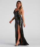 Delilah Formal Sequin High Slit Dress is a gorgeous pick as your summer formal dress for wedding guests, bridesmaids, or military birthday ball attire!